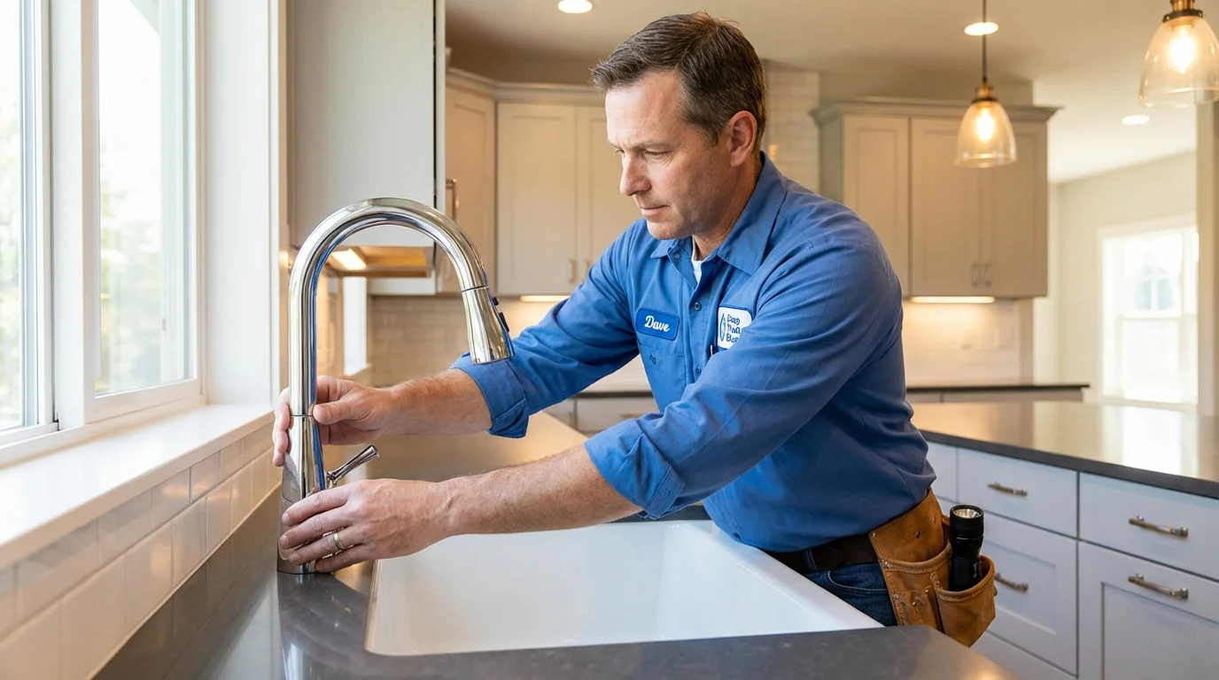 Kitchen faucet installation by Johns Plumbing LLC in Weeping Water